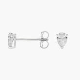 Crimson Gleam Pear Cut Diamond Stud Earrings